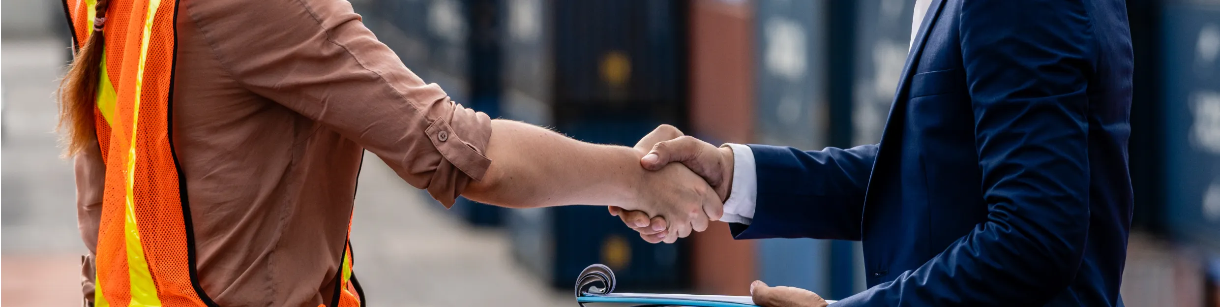 a man and woman shaking hands